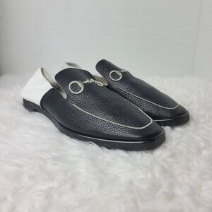 U-Dot By Takumi Inomata Womens Loafers Size 6 Black And White Soft Cow Leather